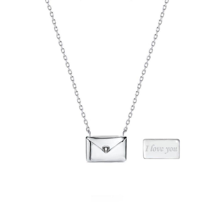 Secret Message Envelope Pendant Necklace