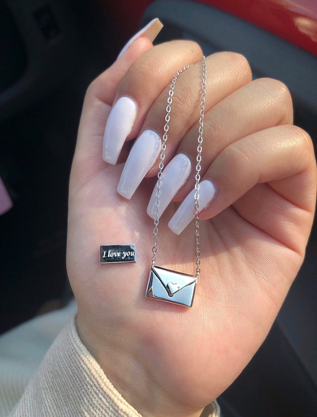 Secret Message Envelope Pendant Necklace