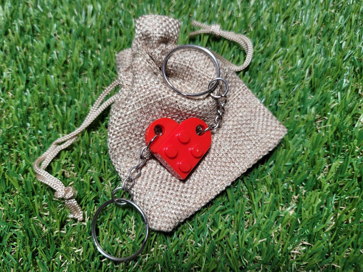 Lego Heart Keychain Set 